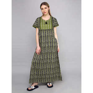 Robe de nuit longue en coton pour femme Evolve, tenue décontractée d'été avec taille élastique, taille XS, offre ODM - Product Image 5