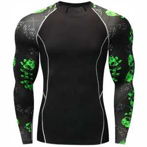 BJJ rash GUARD แบบแห้งเร็วสำหรับผู้ชายเสื้อรัชการ์ดสำหรับออกกำลังกายกีฬากันแดดแขนยาวน้ำหนักเบา - Product Image 1