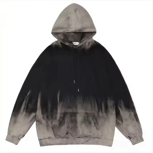 Sweat-shirt streetwear personnalisé de haute qualité en molleton épais brodé, écologique, délavé au soleil, effet délavé à l'acide, design usé - Product Image 1