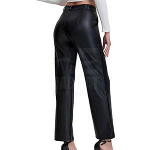 Venta en línea de pantalones de cuero para mujer, pantalones de cuero genuino, pantalones de cuero modernos y cómodos - Product Image 5