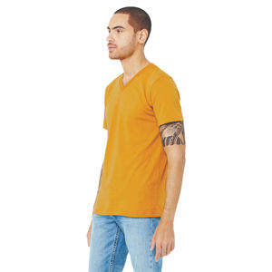 T-shirt de sport pour homme, grande taille, manches courtes, col en V, respirant, polyester peigné, personnalisé, anti-boulochage, style streetwear, uni - Product Image 2