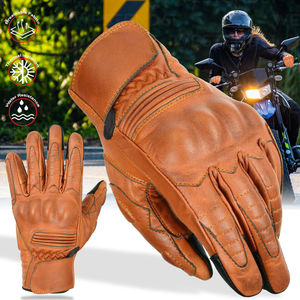 Guantes de moto Contribute Industry Viaje suave con material de cuero genuino - Product Image 1