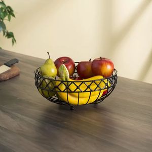Panier à fruits en métal, solution de rangement élégante pour fruits et légumes sur le comptoir de cuisine - Product Image 5