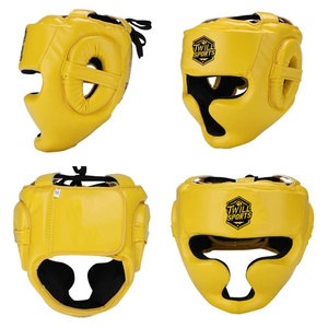 High Quality Leather Adjustable Size Custom Logo Boxing Head Guard-<b>Comfortable</b> & Protective - Product Image 2