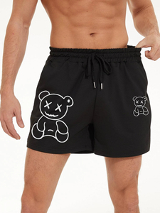 Short cargo personnalisé Manfinity Short athlétique à imprimé ours avec cordon de serrage à la taille pour hommes - Product Image 4