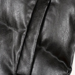 Chaqueta acolchada de burbujas de invierno personalizada para hombre con cremallera PU al aire libre acolchado cálido a prueba de viento chaqueta de calle - Product Image 6