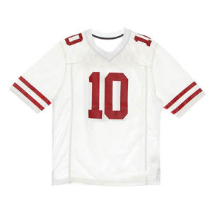 Chemise personnalisée en maille coupe carrée, maillot de football américain décontracté de grande taille, maillot de sport court respirant à col en V avec impression par sublimation - Product Image 1