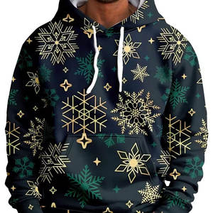 New <b>Christmas</b> Hoodie for Men 3d Print Hoodies Autumn Winter Long Sleeve Sweatshirt Casual Top Oversized Men 100% Cotton Clothing - Product Image 6