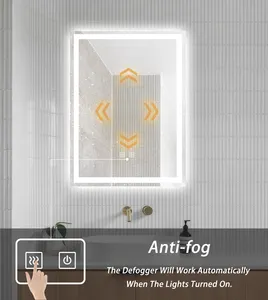 Touchscreen Dimmen Ijdelheid Met Led Licht Hollywood Make-Up Ijdelheid Slimme Badkamerspiegel