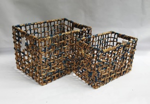 Bandeja de jacinto de agua natural con asas para juego de vajilla, almacenamiento y organización del hogar, artículos para el hogar hechos en Vietnam - Product Image 4