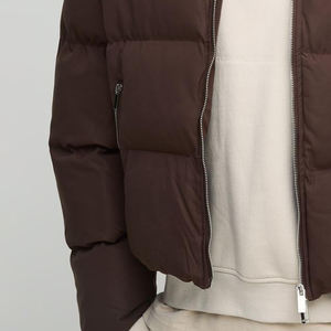 Chaqueta Acolchada de Cuero Extra Grande para Hombre, Cálida para Invierno, Cuello Alto, Estilo Casual, Hip Hop, Streetwear, Chaqueta de Burbujas - Product Image 5