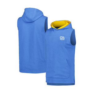 Customized Logo Design Winter <b>Sleeveless</b> Hip Hop Style Zip up <b>Hoodie</b> <b>Men</b> Gym <b>Hoodie</b> Custom Logo Print <b>Men</b> Lightweight <b>Hoodie</b> - Product Image 2