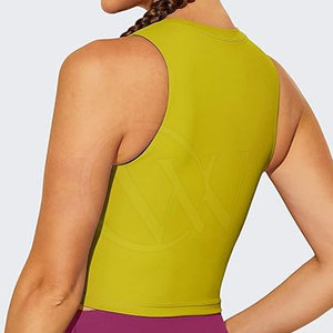 ชุดกีฬาออกกำลังกายระบายอากาศได้ดีเสื้อโยคะแขนกุดแห้งเร็วมีลวดลายพิมพ์ลายไซส์พิเศษออกแบบได้ตามต้องการ - Product Image 2