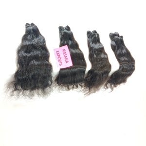 Tressage non traité brut 100% traitement de tissage indien couleur naturelle cheveux femmes noires vague profonde pas cher Extensions de cheveux humains - Product Image 3