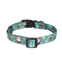 Correas Personalizadas de Lujo para Perros de Navidad y Año Nuevo - Correas de Nailon con Estampado y Decoración de Plumas Ajustables para Razas Pequeñas