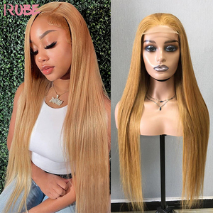 Bán Buôn 4X4 Đóng Cửa Tóc Giả Mật Ong Cô Gái Tóc Vàng Thẳng #27 Màu Tóc Giả Tóc Con Người Cho Phụ Nữ Trong Suốt Ren Tốt Nhất Brazil Tóc Giả - Product Image 6