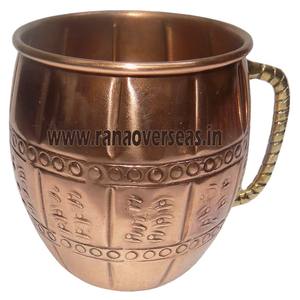 Handcrafted Pure Copper Engraved Moscow Mule <b>Mug</b> Ideal for Home Bar Stylish Cocktail Cup <b>Christmas</b> and Birthday Gifting - Product Image 2