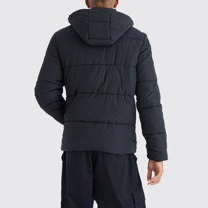 Direct <b>Factory</b> OEM Custom Outdoor Hooded Stand Collar Windproof Plus Size Men's Winter Bomber Jackets - Product Image 2