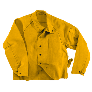 Chaqueta de soldadura de cuero totalmente ajustable Resistencia al calor 200C Paquete de respirador Nivel Protección contra riesgos para seguridad industrial - Product Image 4