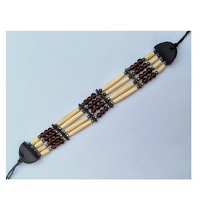 Pendientes de cuerno de búfalo Azul Aguamarina collar de cuerno de búfalo natural hecho a mano producto indio - Product Image 3