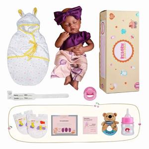 Muñeca Bebé Reborn Babeside Lucy <span class=keywords><strong>de</strong></span> 16 y 12 Pulgadas, <span class=keywords><strong>de</strong></span> <span class=keywords><strong>Silicona</strong></span> Completa, Realista, Hecha a Mano, que Orina Después <span class=keywords><strong>de</strong></span> Beber Agua y Duerme - Product Image 6