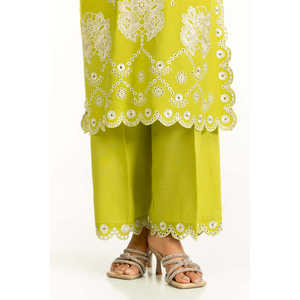 Traje de Verano de 3 Piezas en Viscosa y Seda Cruda Bordada IPSTD-44744 - Product Image 2