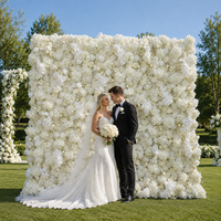 Mur de fleurs artificielles 8x8 pour toile de fond de mariage, fond photo, décoration pour cérémonie, réception, événement, location