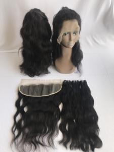 Perruques frontales ondulées naturelles 13x4 + 3 paquets, cuticule vierge brute alignée, trame péruvienne naturelle Remy, offre spéciale - Product Image 4