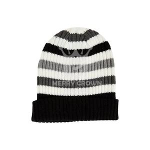 Solid Color Solid Pattern Jacquard Stripes <b>Wool</b> Blend Breathable Waterproof Unisex Adults Beach High Quality Stripes <b>Beanies</b> - Product Image 1