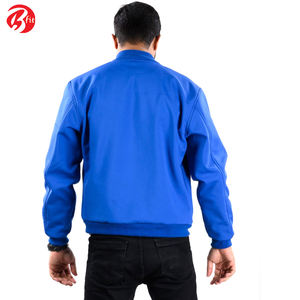 2023 vente en gros personnalisé printemps automne saison porter Streetwear fermeture éclair conception blanc hommes portent Bomber veste - Product Image 4