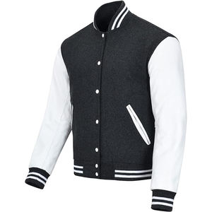 Veste de baseball vintage de haute qualité pour jeunes, logo personnalisable, tissu 100% polyester, vestes de baseball pour hommes - Product Image 4