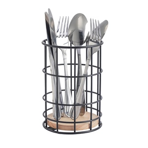 Portaposate in legno nero Elie - Product Image 2