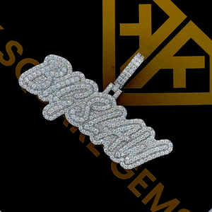 Pendentif Hip Hop personnalisé avec lettre, Personnalisez votre lettre, Pendentif numéro Hip Hop pour homme, Pendentif Moissanite, Bijoux Hip Hop Ice Out - Product Image 1