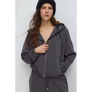 Sweat-shirt court zippé doux au toucher - Product Image 2