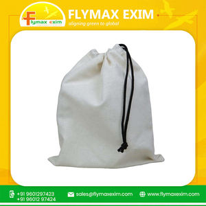 Bolsas con cordón de diseño elegante con logotipo personalizado, bolsas de regalo originales de algodón 100% al mejor precio para eventos de boda - Product Image 4