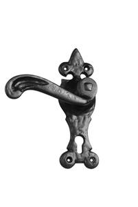 Juego de Manijas para Puerta de Hierro Fundido Negro con Recubrimiento en Polvo en Caja de Cartón a Precio de Mayoreo por Antique Co - Product Image 4