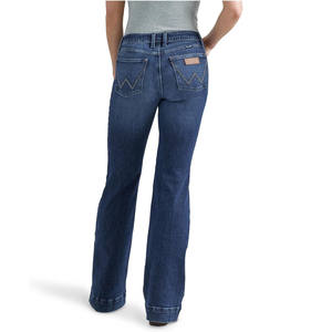 Wholesale Custom <b>Women</b> <b>Boot</b> Cut Skinny High Waist Denim Jeans Trousers - Product Image 5