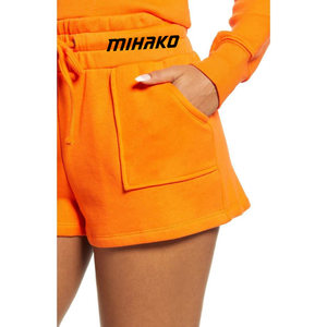 Pantalones cortos para correr de cintura alta de lana de algodón 100% para mujer, pantalones cortos transpirables para entrenamiento, para correr, con cierre de cordón, informales, calientes - Product Image 4