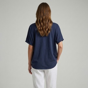 T-shirt décontracté ample et respirant à manches courtes et col en V 100% coton - Product Image 2