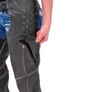 Chaps en cuir de vache véritable pour hommes et femmes, élastiques, pour l'équitation, les instruments vétérinaires, les chaps d'équitation - Product Image 4