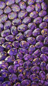 AAA+ Haute qualité Cabochon en quartz Kingman sur mesure, forme mixte cuivre-violet naturel, pierre précieuse en vrac pour bijoux - Product Image 2