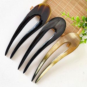 ACCESSOIRES DE CHEVEUX EN CORNE DE BUFFLE POLI FAIT À LA MAIN CI-DESSOUS Fourche À Cheveux Bâton Barrettes Clips pour Bijoux Matiss Coiffure - Product Image 1