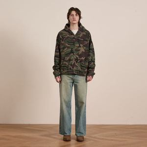 Sweat à capuche zippé en polaire sublimé pour homme, coupe-vent, étiquette privée, personnalisable, tissu respirant à séchage rapide, écologique - Product Image 4