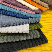 Tissu en velours côtelé 100% polyester vendu en usine pour rembourrage de voiture et de canapé et matériau de couverture en velours micro velours à tricoter