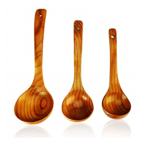 Ustensiles de cuisine 24 pouces de long manche hêtre naturel acacia manguier ensemble d'outils de cuisine en bois fabriqués en Inde - Product Image 4