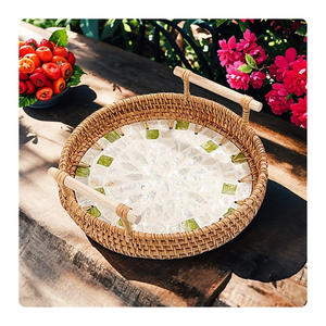 Natural Rattan <b>Trays</b> Custom Size Wood <b>Kitchen</b> <b>Trays</b> Competitive Prices Genuinely Exported From Vietnam - Product Image 1