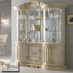 Vitrina de Vidrio de Maine. Mueble de Salón de Lujo Tallado a Mano, Mueble de Madera de Caoba, Vitrina de Madera - Product Image 1