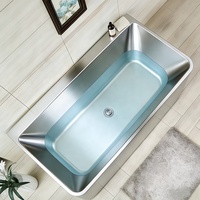 Baignoire Commerciale en Acier Inoxydable 304 Antidérapante et Durable de 60 Gallons+ pour 2 Personnes, Bain Froid/Chaud pour Récupération Sportive en Salle de Sport