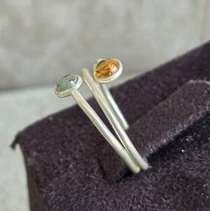 Banda ajustable de plata 925 hecha a mano, joyería de boda étnica de moda para fiestas de compromiso de aniversario, anillo de moda ámbar - Product Image 6