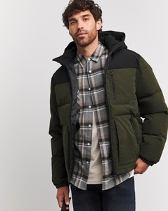 Men <b>Women</b> Fleece Lined Puffer Jacket <b>Thermal</b> Insulated Hooded Winter Bubble Parka Outerwear - Product Image 2